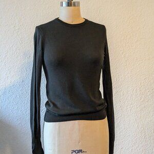 Uniqlo Black Charcoal Crew Neck Sweater